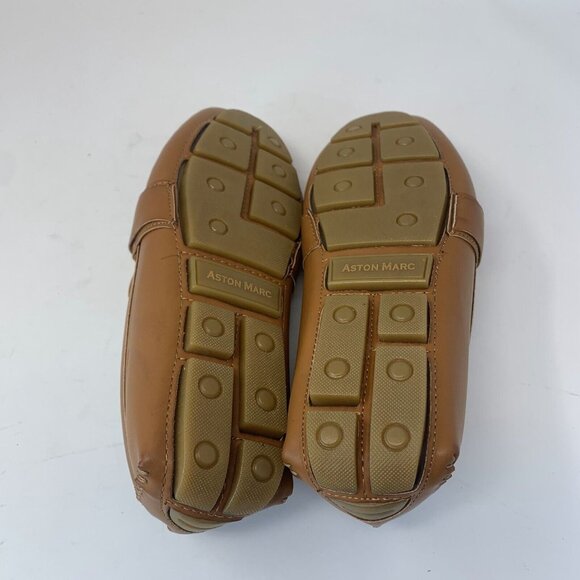 Aston Marc‎ Charter Loafers Men's 9M Tan Side Buckle Casual Slip-on Shoes S0694 - Picture 7 of 11
